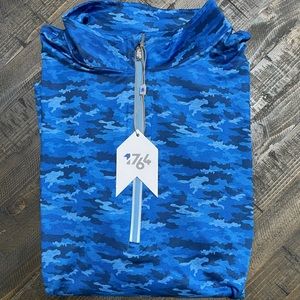 1764 Athletic Blue Camo Zip-Up, MEN’s L